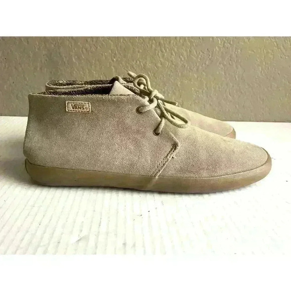 VANS-Surf Sider-Chukka Booties Sneakers-Lined-Tan/Taupe Suede-Sz 6.5 - Picture 1 of 8